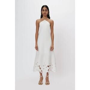 Jonathan Simkhai Simone Embroidered Cut Out Dress in White 2
